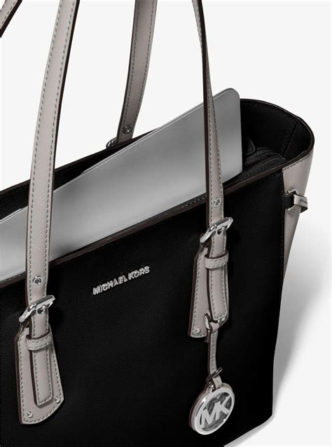 michael kors voyager medium crossgrain leather tote bag